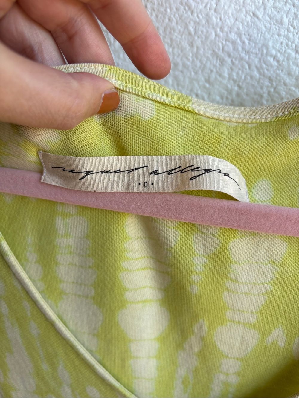 Raquel Allegra Christy Dress in Moss Lavender Tie Dye XS - Picture 6 of 7